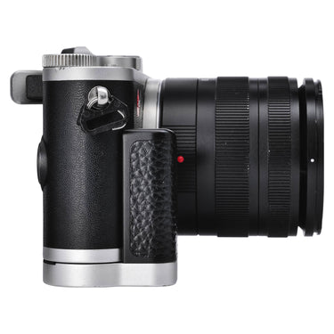 Leica CL left side profile with hand grip and 18-56mm lens