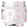 Leica 50mm Summilux-M silver side view showing aperture and focus scales