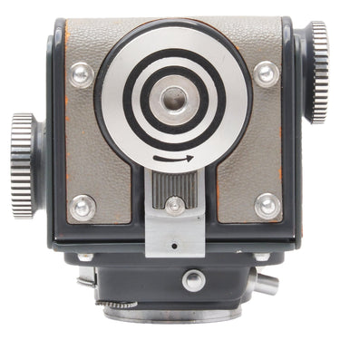 Rollei 4x4 Baby top plate with round focus dial and knurled knobs
