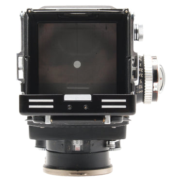 Rollei Wide 4.0 FW top-down view with folding hood open and grid focusing screen
