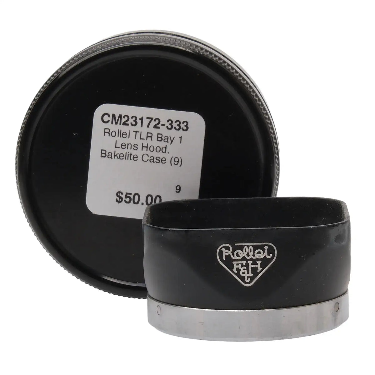 Rollei TLR Bay 1 Lens Hood, Bakelite Case (9)