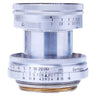 Leica Summitar 5cm f2 lens top view with aperture scale and depth-of-field scale