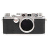 Leica IIIc front view with bare LTM lens mount and rangefinder and viewfinder windows