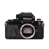 Nikon F2 Photomic black front view with Photomic prism and bare lens mount