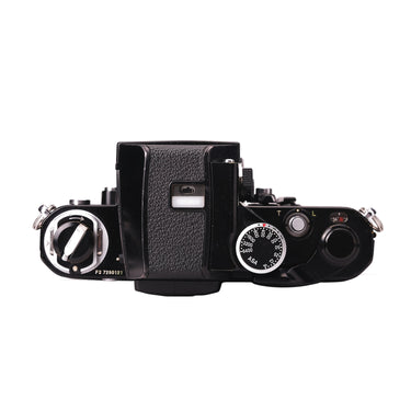 Nikon F2 Photomic black top plate showing ASA dial and serial number F2 7250121