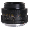 Leica Elmarit-R 35mm f2.8 side view with lens shade mounted, aperture and distance scales