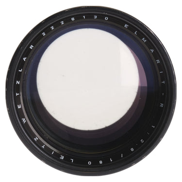 Leica 180mm f2.8 Elmarit-R front element straight on with name and serial ring 2226130