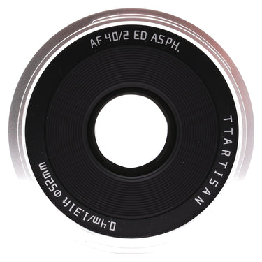 TTartisan AF 40mm f2 front element and 52mm filter ring