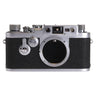Leica IIIg front view with bare screw mount and rangefinder windows
