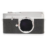 Leica MD chrome front view with bare lens mount and film-type reminder dial
