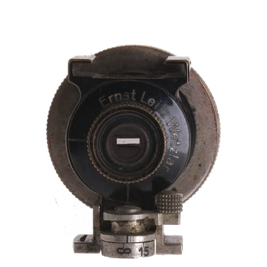Leica VIDOM finder eyepiece end showing Ernst Leitz Wetzlar marking and dioptric ring