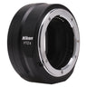 Nikon FTZ II mount adapter F-mount side with Nikon FTZ II logo
