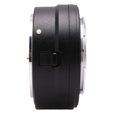 Nikon FTZ II adapter side profile with lens release button