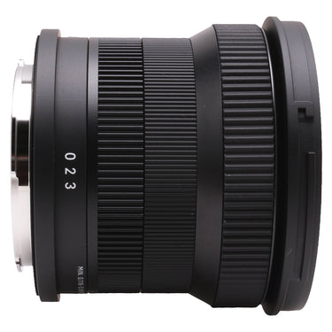 Sigma 10-18mm f2.8 DC DN lens profile with hood mount and bare rear mount