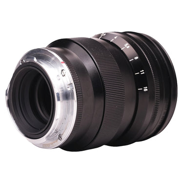 Voigtländer 75mm f1.5 Nokton rear three-quarter view showing Leica M bayonet mount