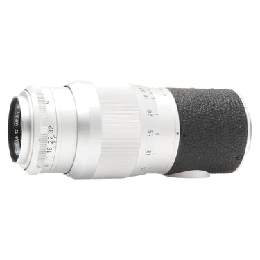 Leica Hektor lens horizontal with distance scale and black leather grip