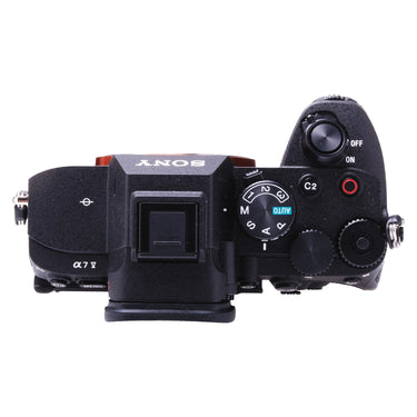 Sony A7 V top plate with mode dial and shutter button
