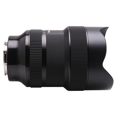 Sigma 14-24mm f2.8 DG DN side profile with hood and bare mount