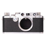 Leica IIIf Red Dial front view with lens mount, viewfinder and rangefinder windows