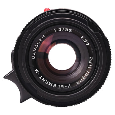 Mandler 35mm f2 rear view with engraved model name and serial 2811/9999