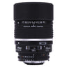 Nikon AF DC-Nikkor 105mm f2 D lens front view showing Defocus Image Control ring and aperture scale