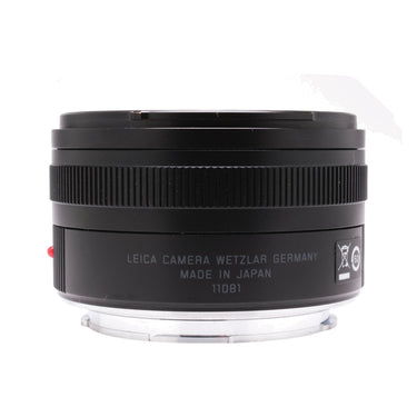 Leica Summicron-TL 23mm f2 side view with Wetzlar Germany Made in Japan 11081 engraving