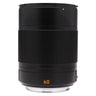 Leica APO-Macro-Elmarit-TL 60mm standing upright with hood mounted, orange 60 marking and red index