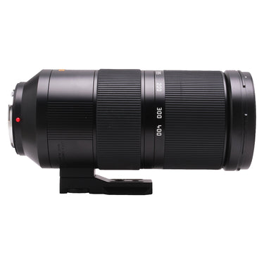 Leica Vario-Elmar-SL 100-400mm opposite side profile with zoom markings and tripod foot