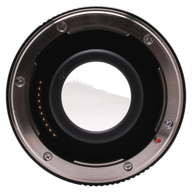 Leica Extender L 1.4x rear element and contact pins seen through the mount