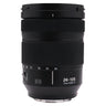 Panasonic LUMIX S 24-105mm f4 side view showing zoom scale and LOCK switch
