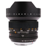 Leica Super-Elmar-R 15mm front view with built-in petal hood and focus scale