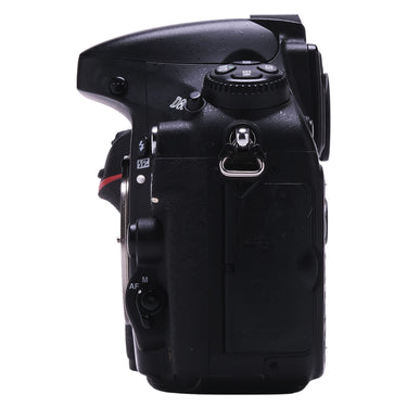 Nikon D800 right side with port cover and AF/M focus switch
