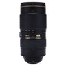 Nikon AF-S 80-400mm VR lens side view with zoom scale and focus distance window