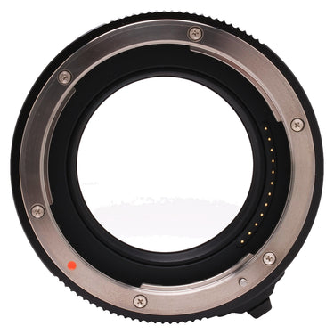 Fujifilm MCEX-18G WR mount end with gold electronic contacts and red alignment dot