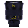 Zeiss Otus 85mm f1.4 standing upright showing Otus 1.4/85 badge and distance scale