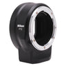 Nikon FTZ mount adapter Z-mount camera side with bare bayonet and FTZ logo