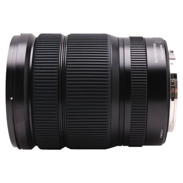 Fujifilm GF 20-35mm side view showing serial number and Made in Japan engraving
