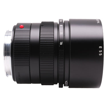 Leica APO-Summicron-M 90mm f2 ASPH opposite side view with depth-of-field scale and red index