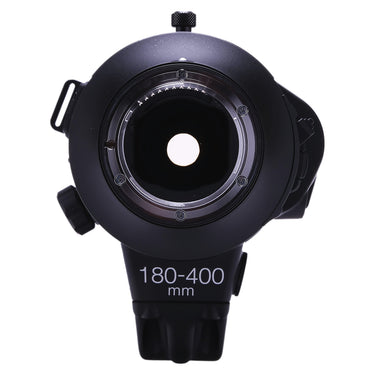 Nikon 180-400mm rear mount view showing contacts and 180-400mm marking