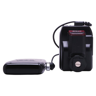 Nikon ML-2 transmitter and receiver side view with connecting cable
