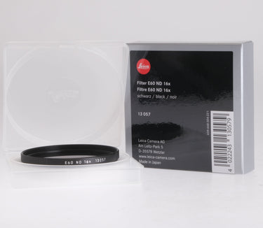 Leica E60 ND 16x filter with original box and clear plastic storage case