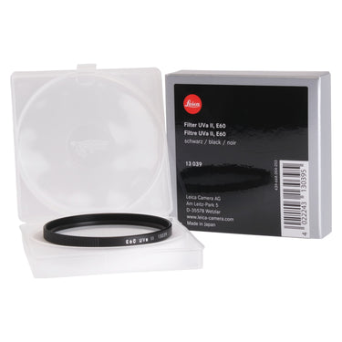 Leica E60 UVa II filter in plastic keeper case with original box