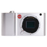 Leica TL2 Silver front with L-mount, contacts and exposed APS-C sensor