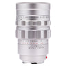 Leica 90mm f2 Summicron-M silver lens, aperture ring and depth-of-field scale, side view