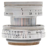 Leica 5cm f2 Summicron collapsible lens side view showing aperture and distance scales with Germany engraving