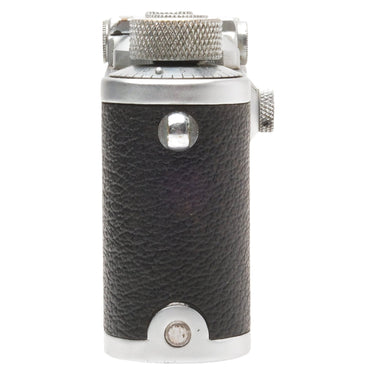 Leica III left end view with leatherette covering and strap lug
