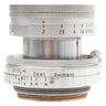 Leica 5cm f2 Summicron side view showing aperture scale and distance scale