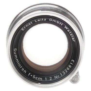 Leica 5cm f2 Summicron front element with Ernst Leitz Wetzlar engraving and serial 1326613