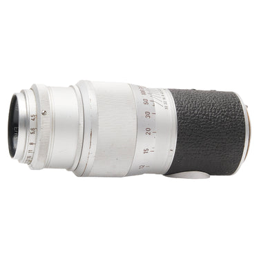 Leica Hektor 135mm lens side view with focus distance scale