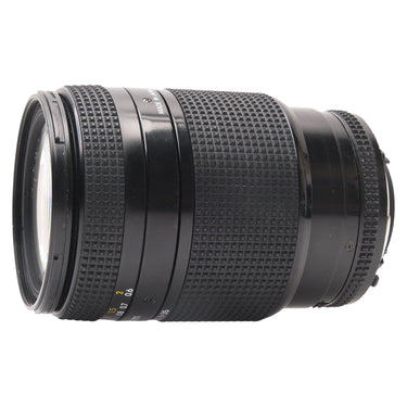 Nikon 35-70mm f2.8 D side view with Made in Japan marking and aperture scale